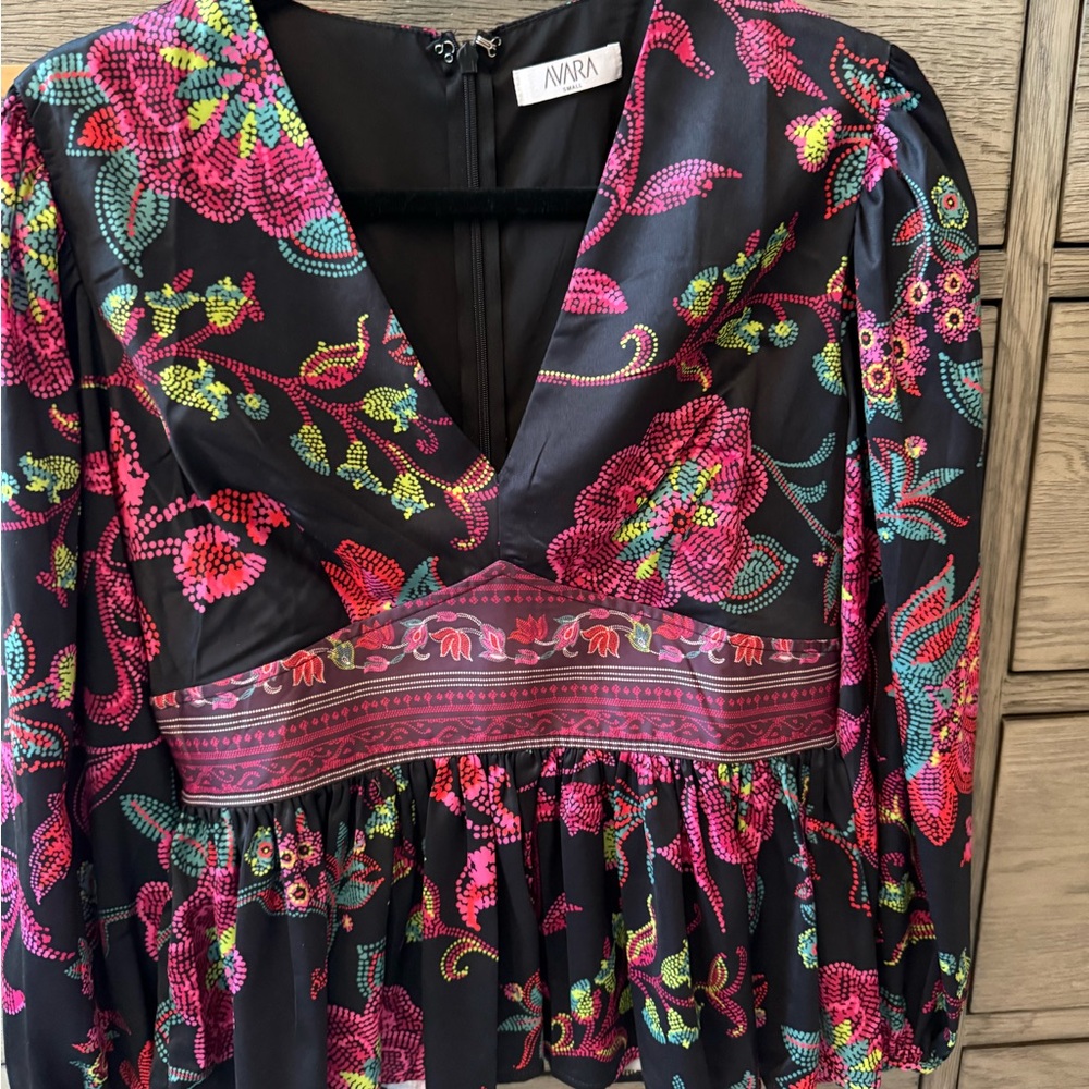 Inara Black Floral Blouse